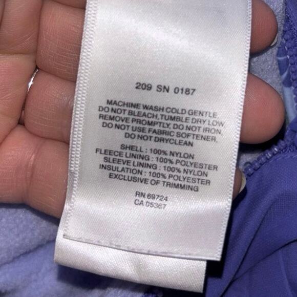 Columbia Infant Snowsuit one-piece Purple Waterproof Lined floral (18 months) - Picture 5 of 8